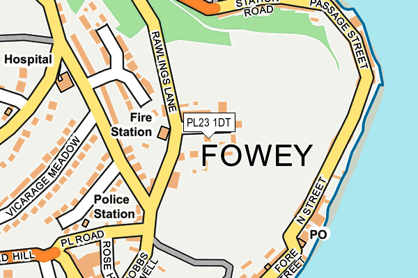 PL23 1DT map - OS OpenMap – Local (Ordnance Survey)