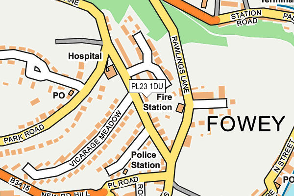 PL23 1DU map - OS OpenMap – Local (Ordnance Survey)