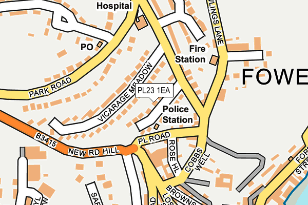 PL23 1EA map - OS OpenMap – Local (Ordnance Survey)