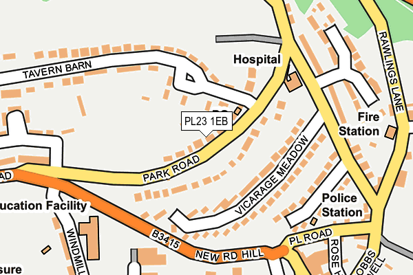 PL23 1EB map - OS OpenMap – Local (Ordnance Survey)