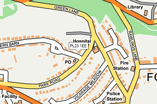 PL23 1EE map - OS OpenMap – Local (Ordnance Survey)