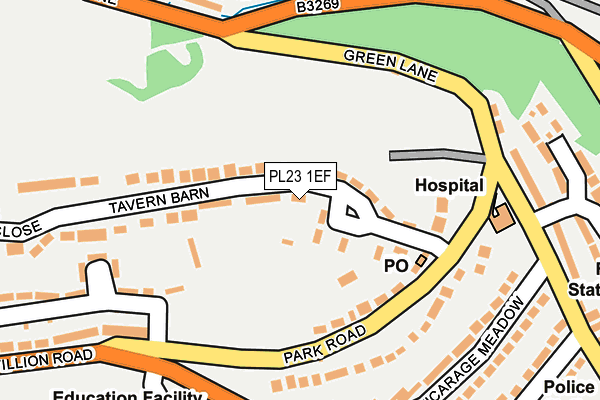 PL23 1EF map - OS OpenMap – Local (Ordnance Survey)