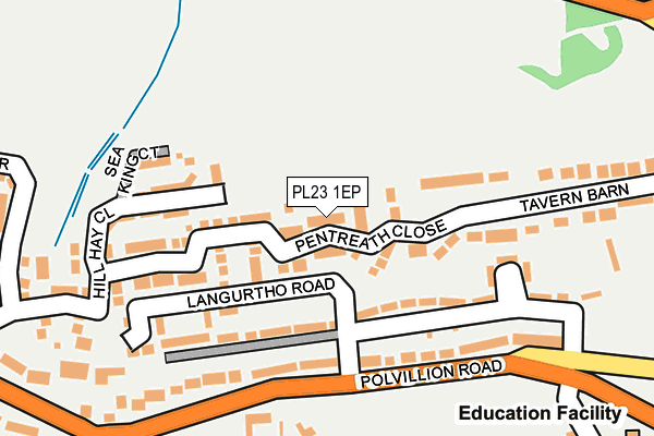 PL23 1EP map - OS OpenMap – Local (Ordnance Survey)