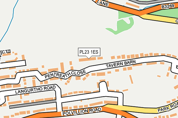 PL23 1ES map - OS OpenMap – Local (Ordnance Survey)