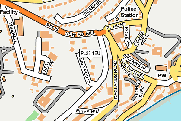 PL23 1EU map - OS OpenMap – Local (Ordnance Survey)