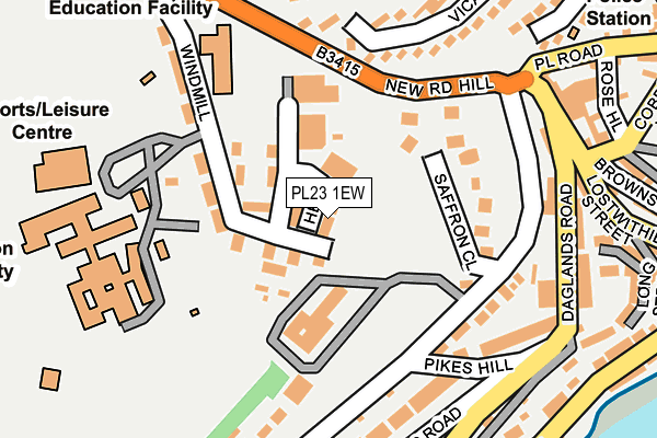 PL23 1EW map - OS OpenMap – Local (Ordnance Survey)