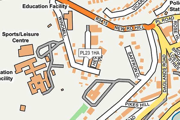 PL23 1HA map - OS OpenMap – Local (Ordnance Survey)