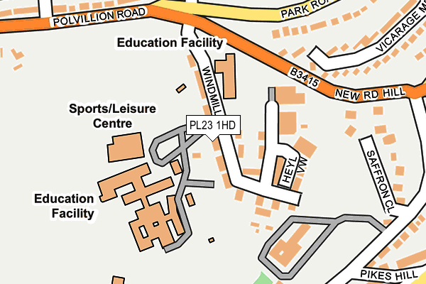 PL23 1HD map - OS OpenMap – Local (Ordnance Survey)