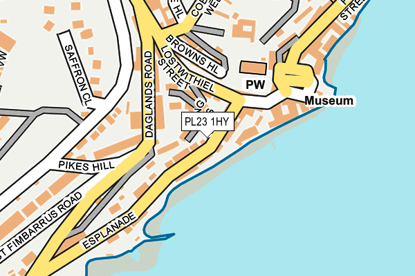 Map of JACKDAWS FOWEY LTD at local scale