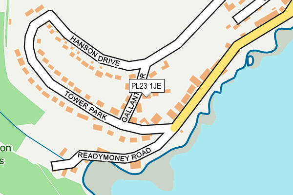 PL23 1JE map - OS OpenMap – Local (Ordnance Survey)