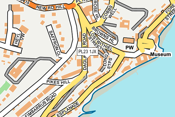 PL23 1JX map - OS OpenMap – Local (Ordnance Survey)