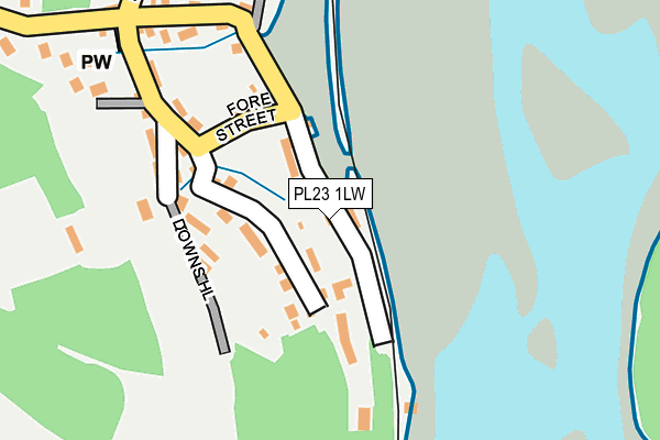 PL23 1LW map - OS OpenMap – Local (Ordnance Survey)