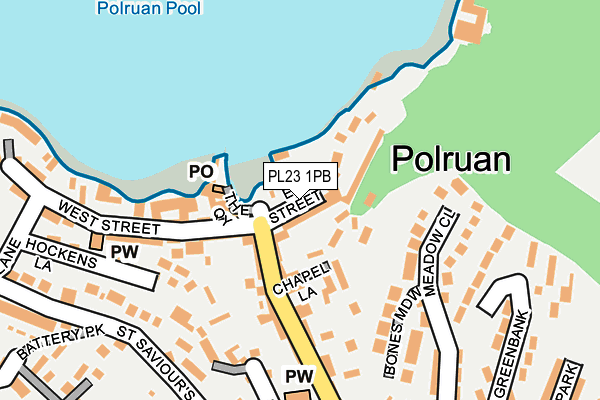 PL23 1PB map - OS OpenMap – Local (Ordnance Survey)