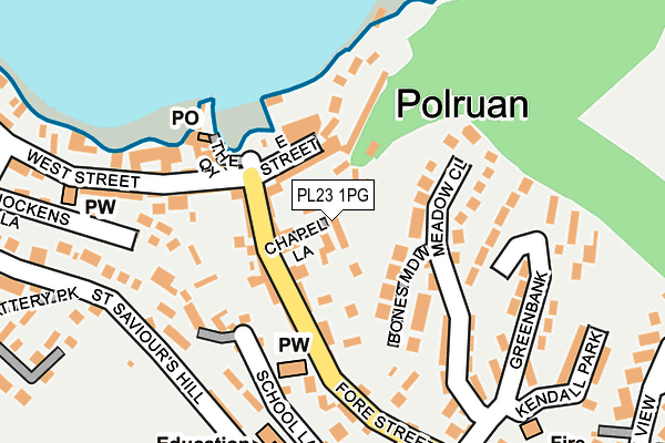 PL23 1PG map - OS OpenMap – Local (Ordnance Survey)