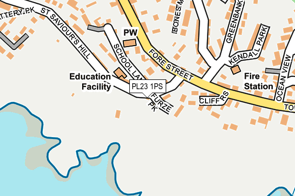 PL23 1PS map - OS OpenMap – Local (Ordnance Survey)