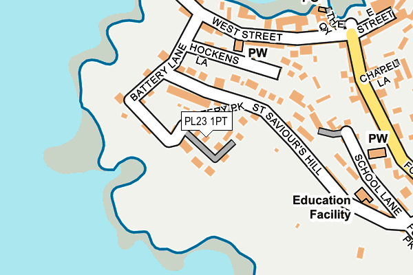 PL23 1PT map - OS OpenMap – Local (Ordnance Survey)