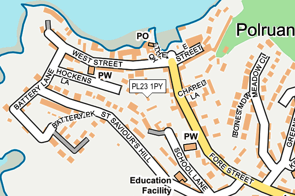 PL23 1PY map - OS OpenMap – Local (Ordnance Survey)