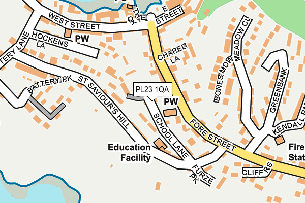 PL23 1QA map - OS OpenMap – Local (Ordnance Survey)