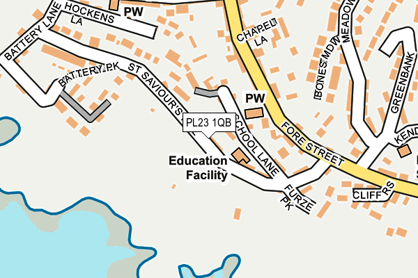 PL23 1QB map - OS OpenMap – Local (Ordnance Survey)