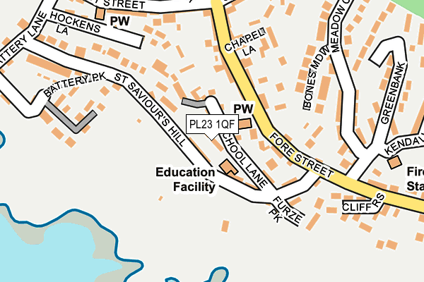 PL23 1QF map - OS OpenMap – Local (Ordnance Survey)