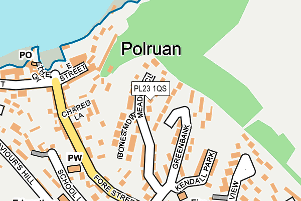 PL23 1QS map - OS OpenMap – Local (Ordnance Survey)