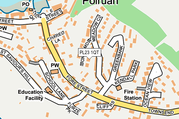 PL23 1QT map - OS OpenMap – Local (Ordnance Survey)