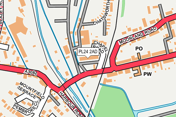 PL24 2AD map - OS OpenMap – Local (Ordnance Survey)
