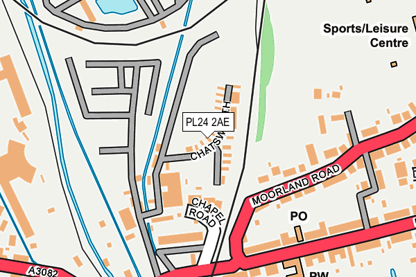 PL24 2AE map - OS OpenMap – Local (Ordnance Survey)