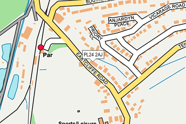PL24 2AJ map - OS OpenMap – Local (Ordnance Survey)