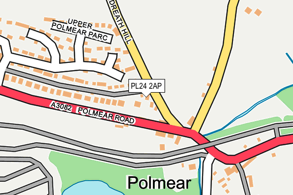 PL24 2AP map - OS OpenMap – Local (Ordnance Survey)