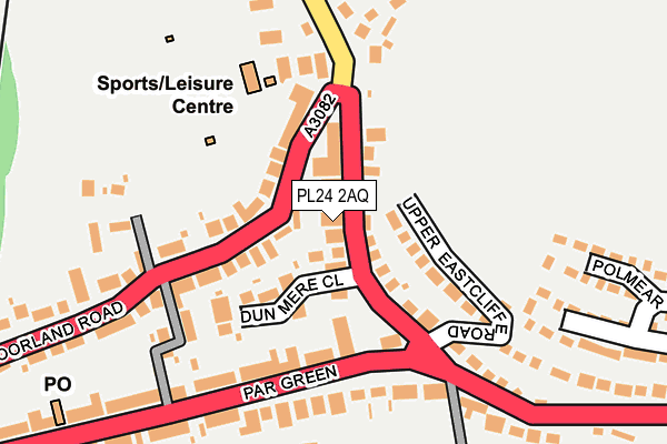 PL24 2AQ map - OS OpenMap – Local (Ordnance Survey)