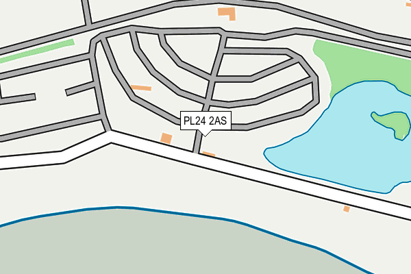 PL24 2AS map - OS OpenMap – Local (Ordnance Survey)