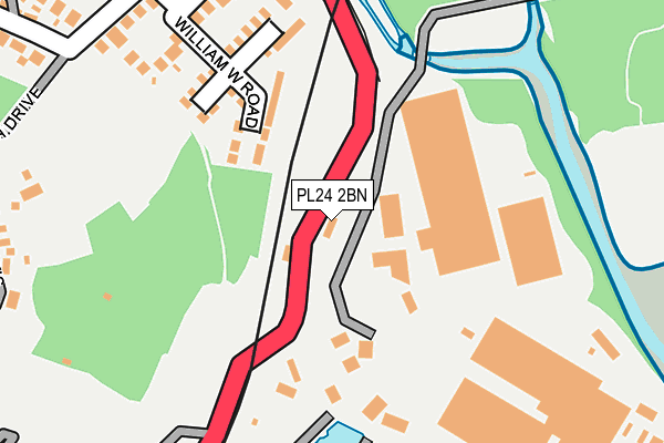 PL24 2BN map - OS OpenMap – Local (Ordnance Survey)