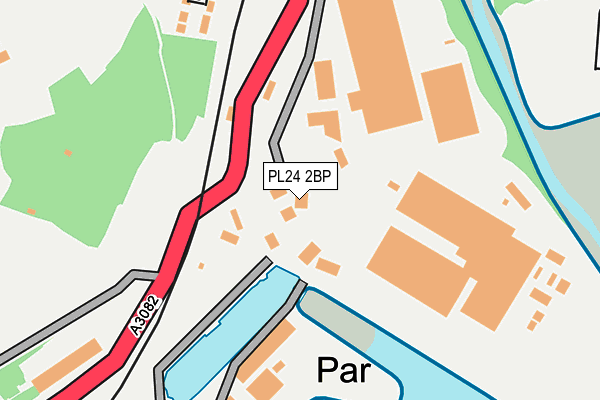 PL24 2BP map - OS OpenMap – Local (Ordnance Survey)