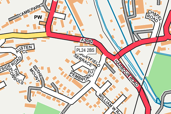 PL24 2BS map - OS OpenMap – Local (Ordnance Survey)