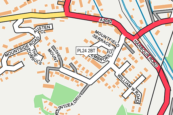 PL24 2BT map - OS OpenMap – Local (Ordnance Survey)