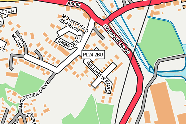 PL24 2BU map - OS OpenMap – Local (Ordnance Survey)