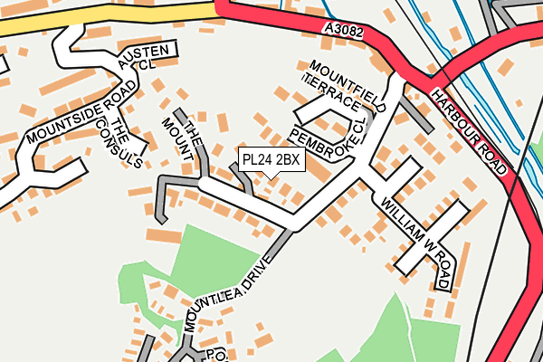 PL24 2BX map - OS OpenMap – Local (Ordnance Survey)