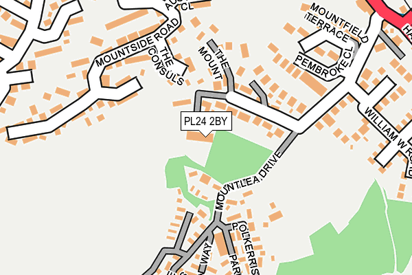 PL24 2BY map - OS OpenMap – Local (Ordnance Survey)