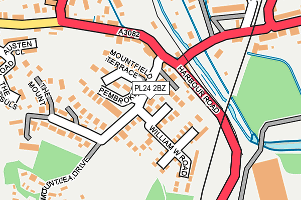 PL24 2BZ map - OS OpenMap – Local (Ordnance Survey)