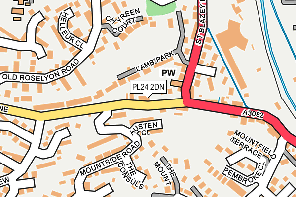 PL24 2DN map - OS OpenMap – Local (Ordnance Survey)