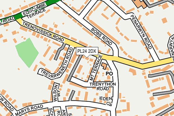 PL24 2DX map - OS OpenMap – Local (Ordnance Survey)