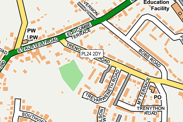 PL24 2DY map - OS OpenMap – Local (Ordnance Survey)