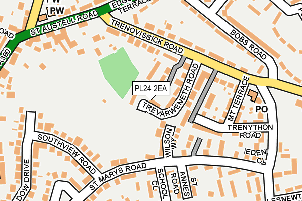 PL24 2EA map - OS OpenMap – Local (Ordnance Survey)