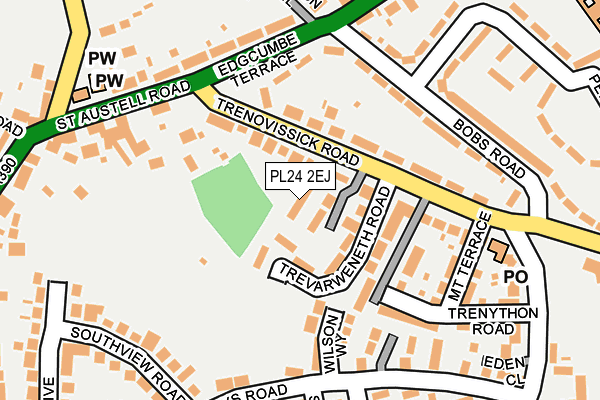 PL24 2EJ map - OS OpenMap – Local (Ordnance Survey)