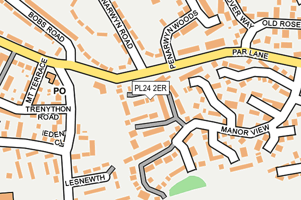 PL24 2ER map - OS OpenMap – Local (Ordnance Survey)