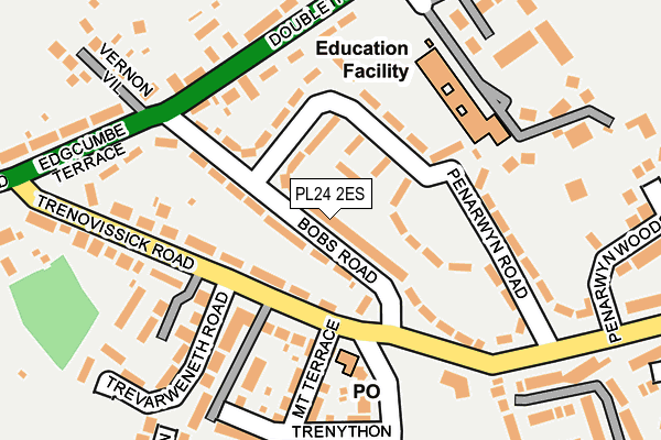 PL24 2ES map - OS OpenMap – Local (Ordnance Survey)