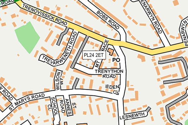 PL24 2ET map - OS OpenMap – Local (Ordnance Survey)