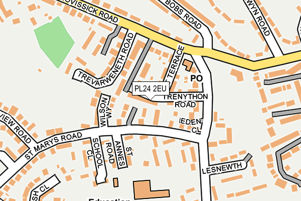 PL24 2EU map - OS OpenMap – Local (Ordnance Survey)