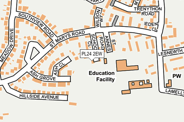 PL24 2EW map - OS OpenMap – Local (Ordnance Survey)